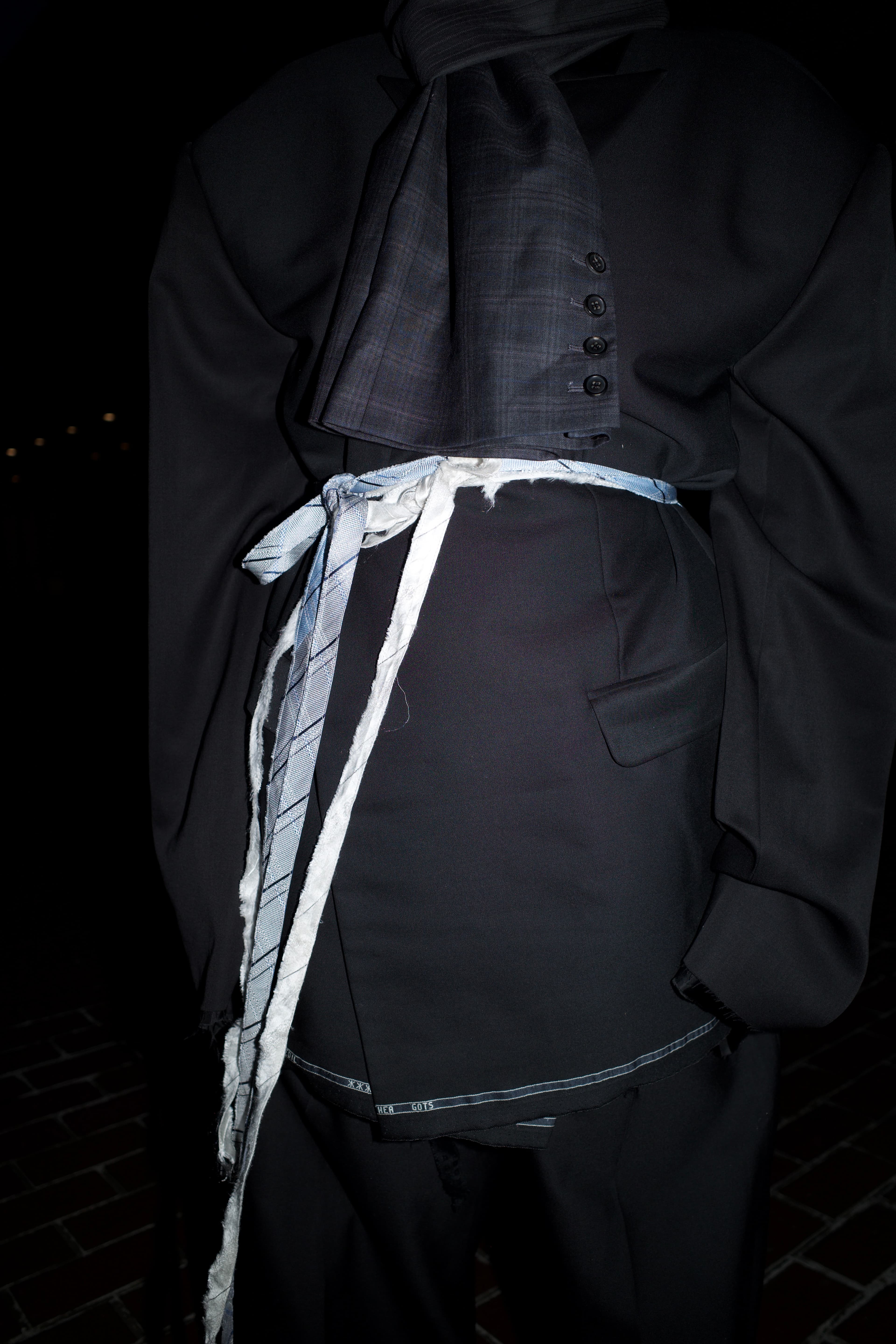 Invisible Armour garment detail with layered tailoring