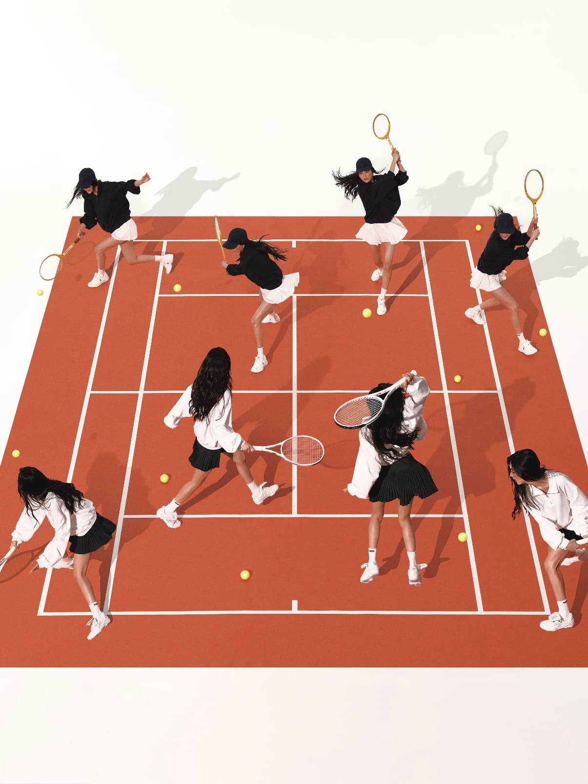 Grace in Motion court collage with athletic bodies in motion